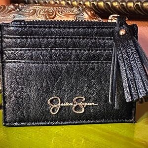❣️5|$25❣️Jessica Simpson Black Leather Card Wallet